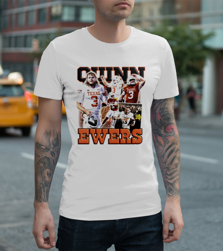 Quinn Ewers Texas Football Longhorns Number 3 T-Shirt