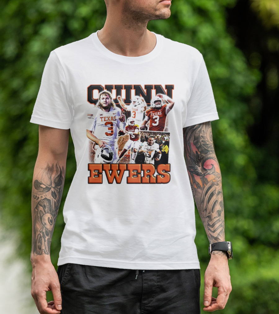 Quinn Ewers Texas Football Longhorns Number 3 T-Shirt