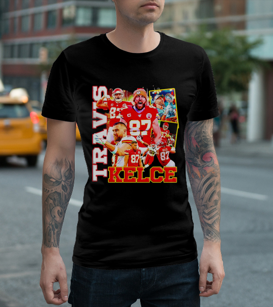 Travis Kelce Kansas City Chiefs 87 Football Champion T-Shirt