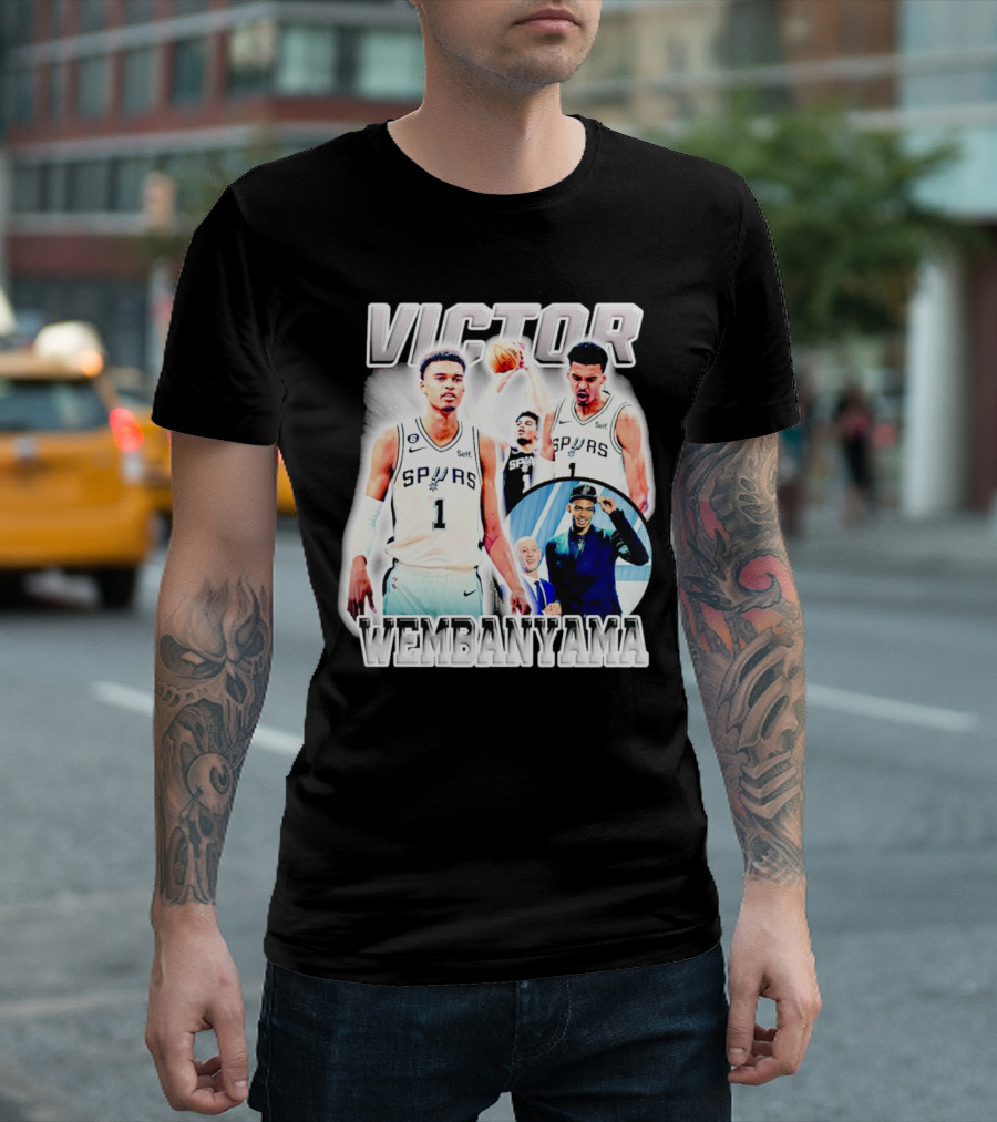 Victor Wembanyama Spurs Basketball Player NBA Draft Highlight T-Shirt