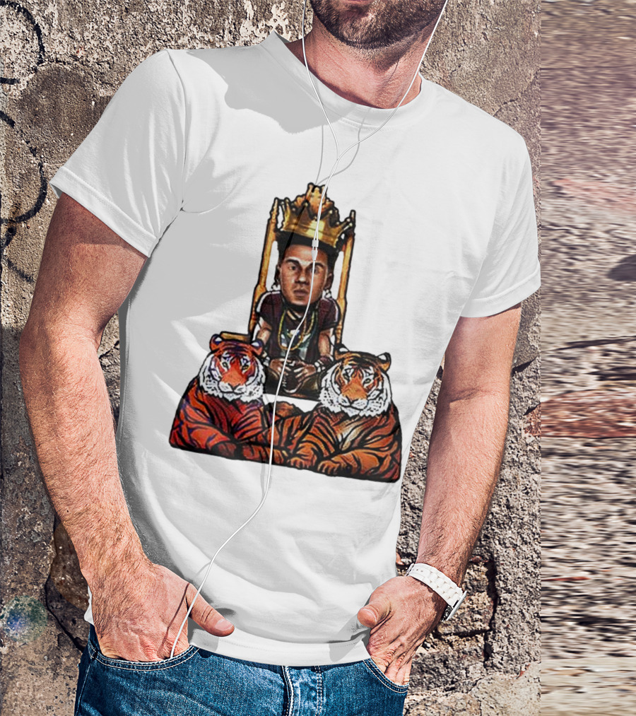 Jordan Travis Tigers King Florida State Seminoles Throne With Crown And Tigers T-Shirt