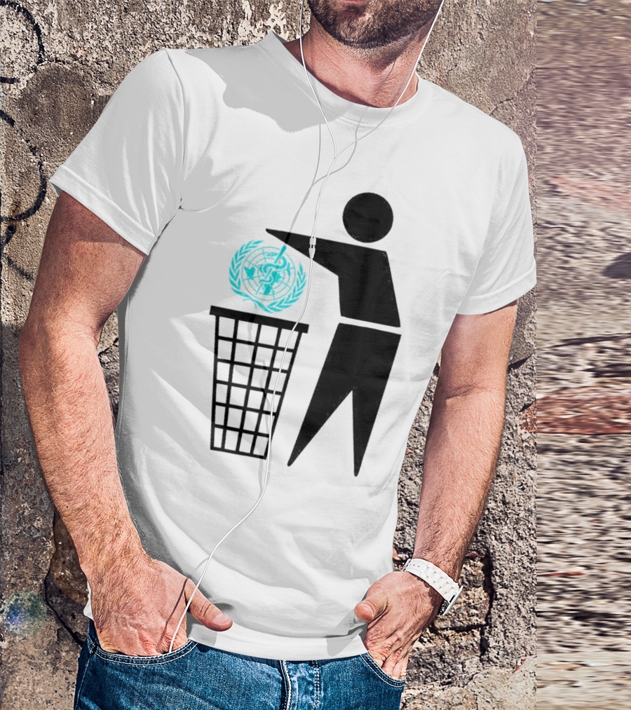 Bin The WHO Emblem Discard Gesture T-Shirt