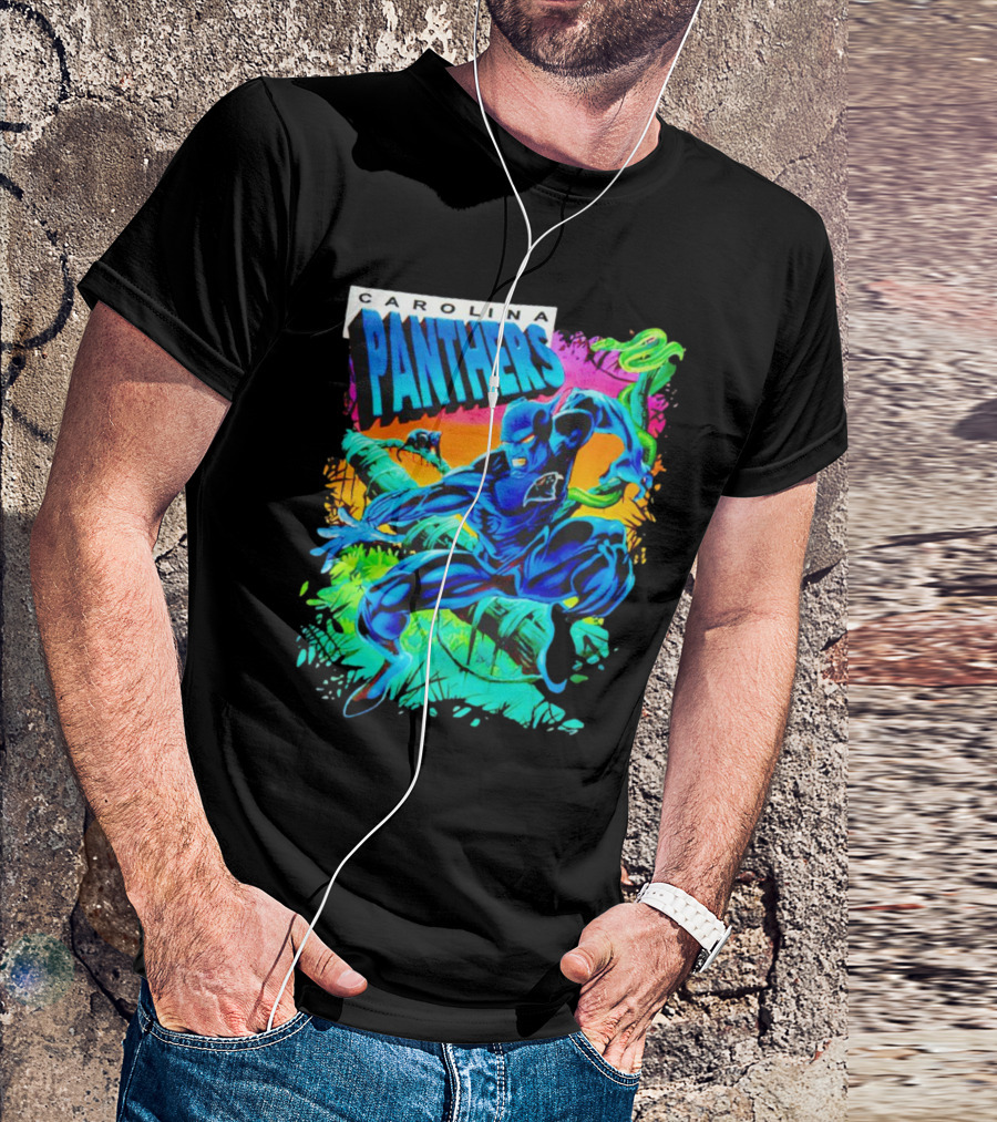 Carolina Panthers Black Panther Jungle Action T-Shirt