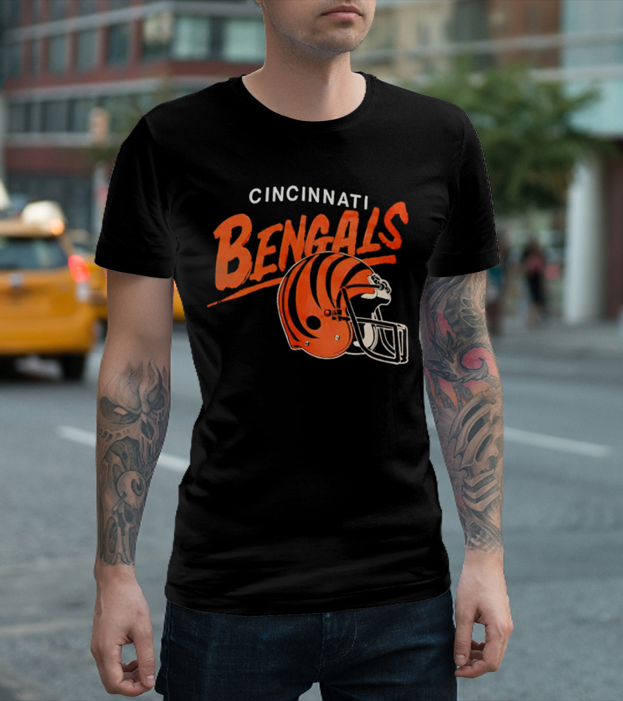Cincinnati Bengals Football Team Helmet T-Shirt