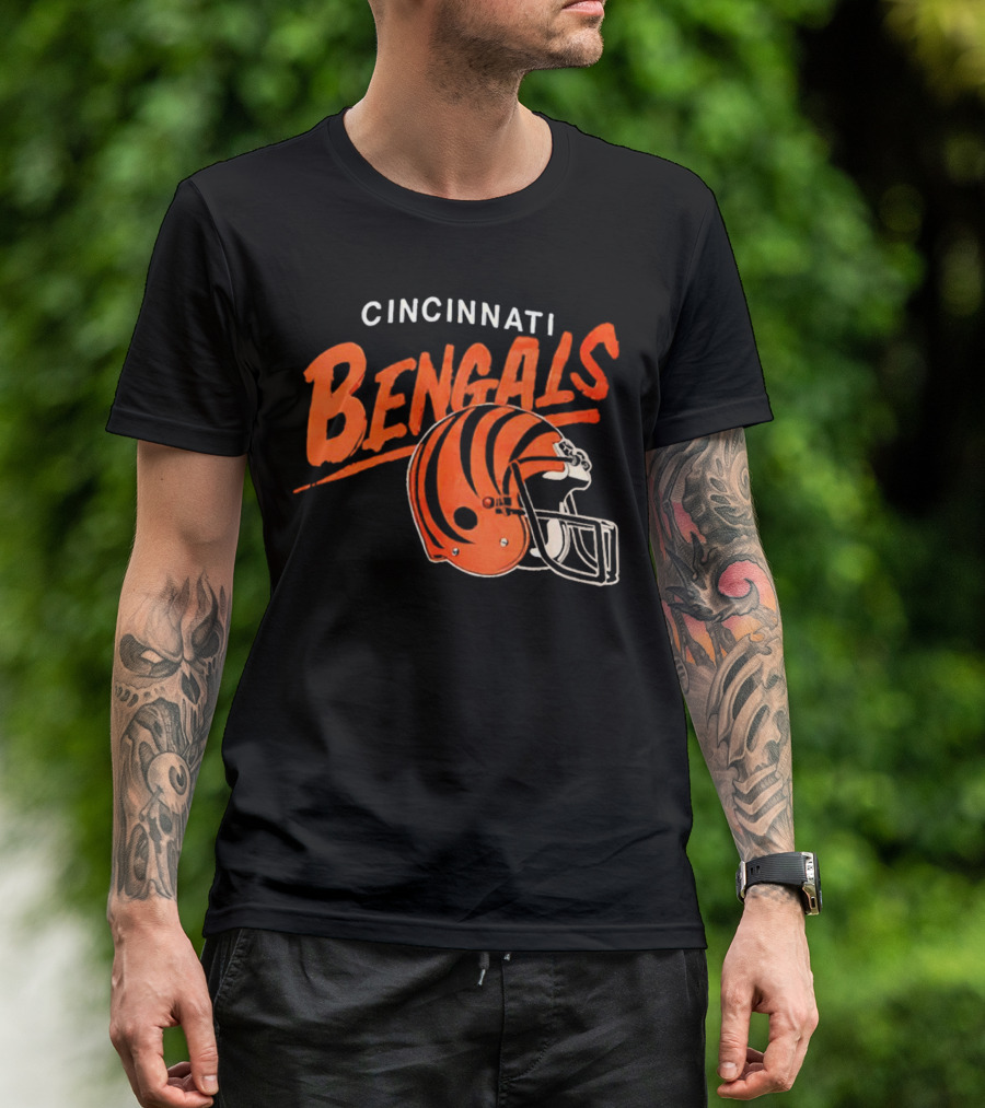 Cincinnati Bengals Football Team Helmet T-Shirt