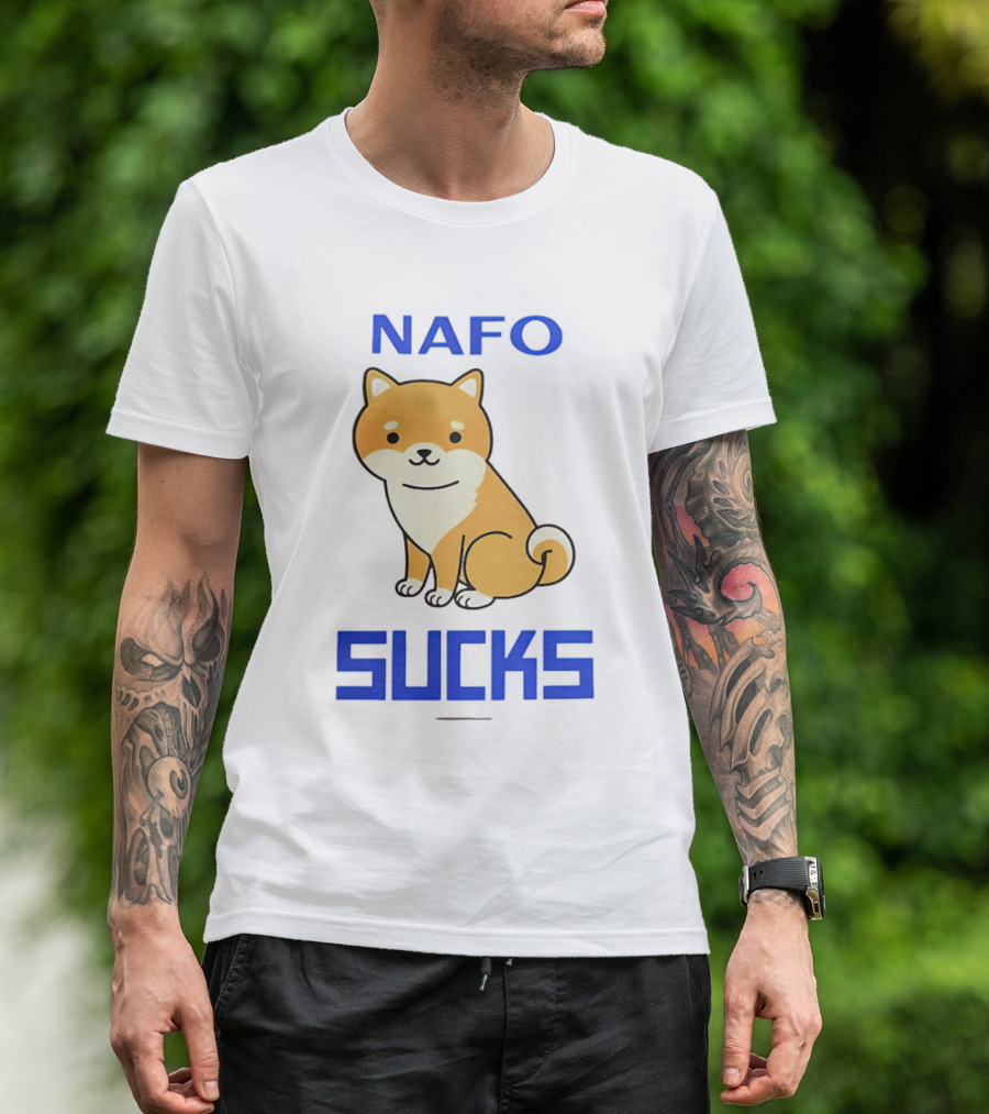NAFO Furry Dog Meme Critique T-Shirt