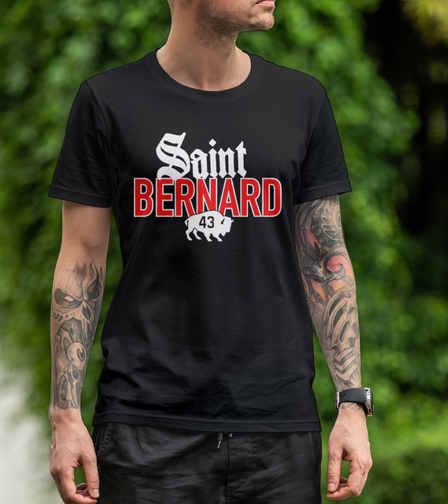 Saint Bernard 43 Buffalo Red White Iconic Sports T-Shirt