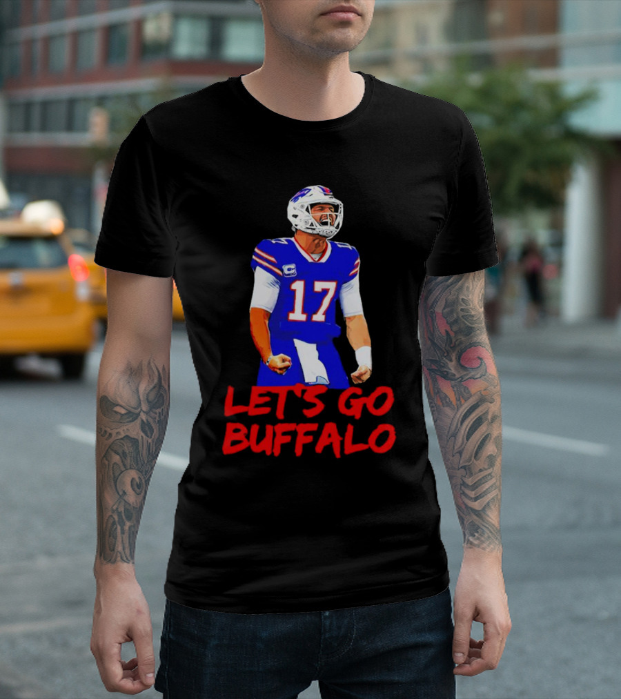 Let's Go Buffalo Bills Josh Allen 17 T-Shirt