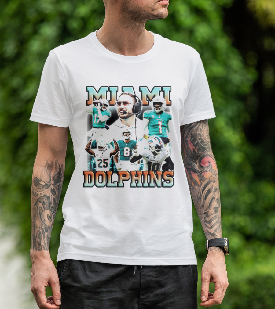 Miami Dolphins Football Members Vintage T-Shirt