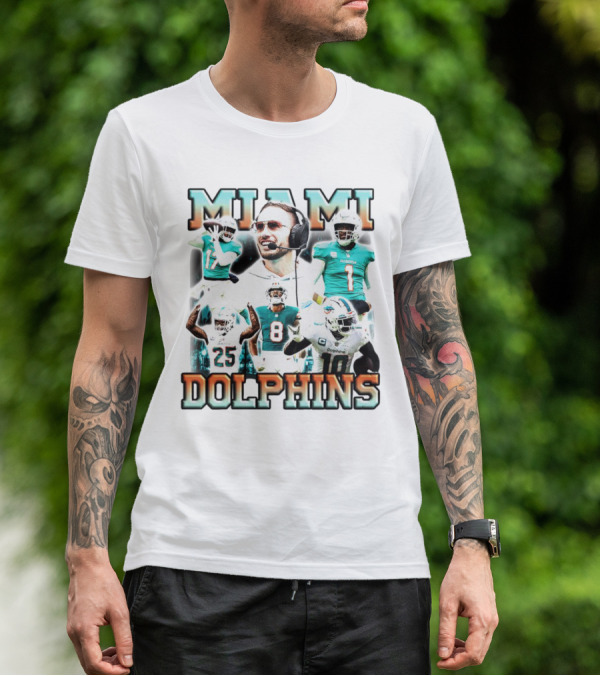 Miami Dolphins Football Members Vintage T-Shirt