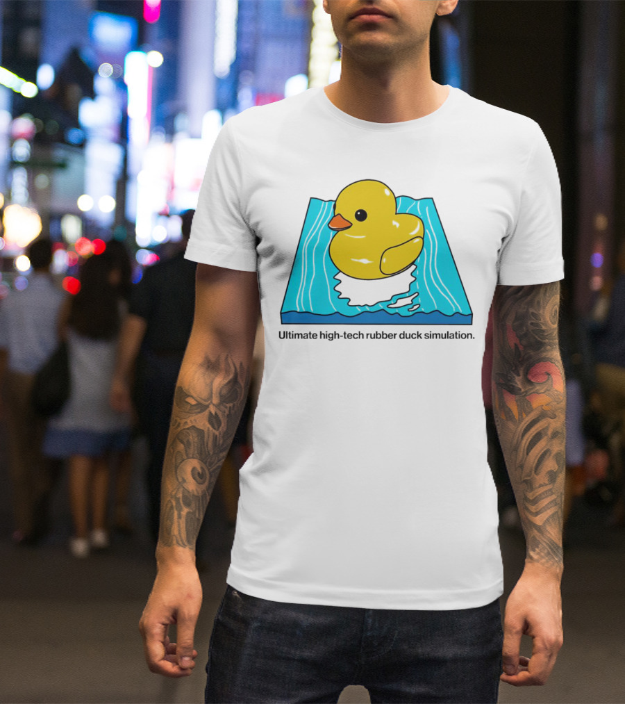 Ultimate High-Tech Rubber Duck Simulation Pool Platform T-Shirt