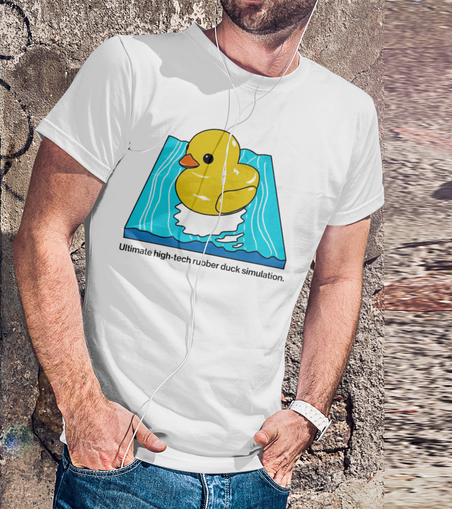 Ultimate High-Tech Rubber Duck Simulation Pool Platform T-Shirt