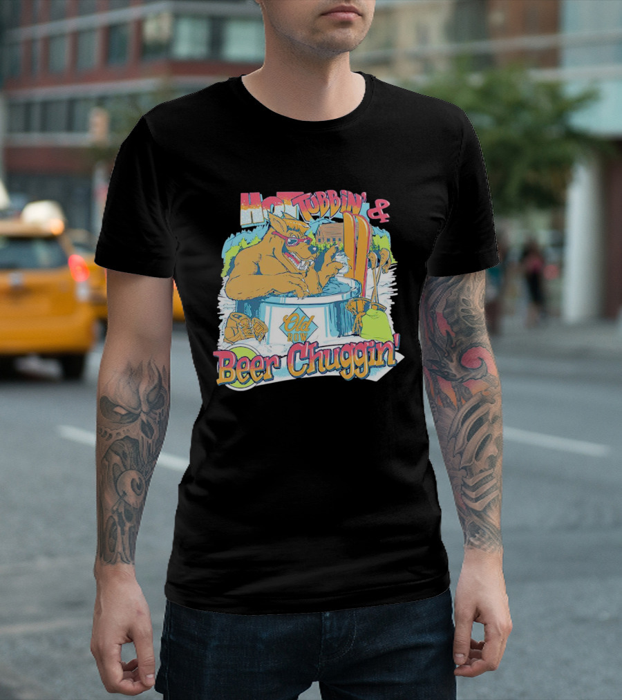 Old Row Hot Tubbin’ and Beer Chuggin’ Wolf T-Shirt