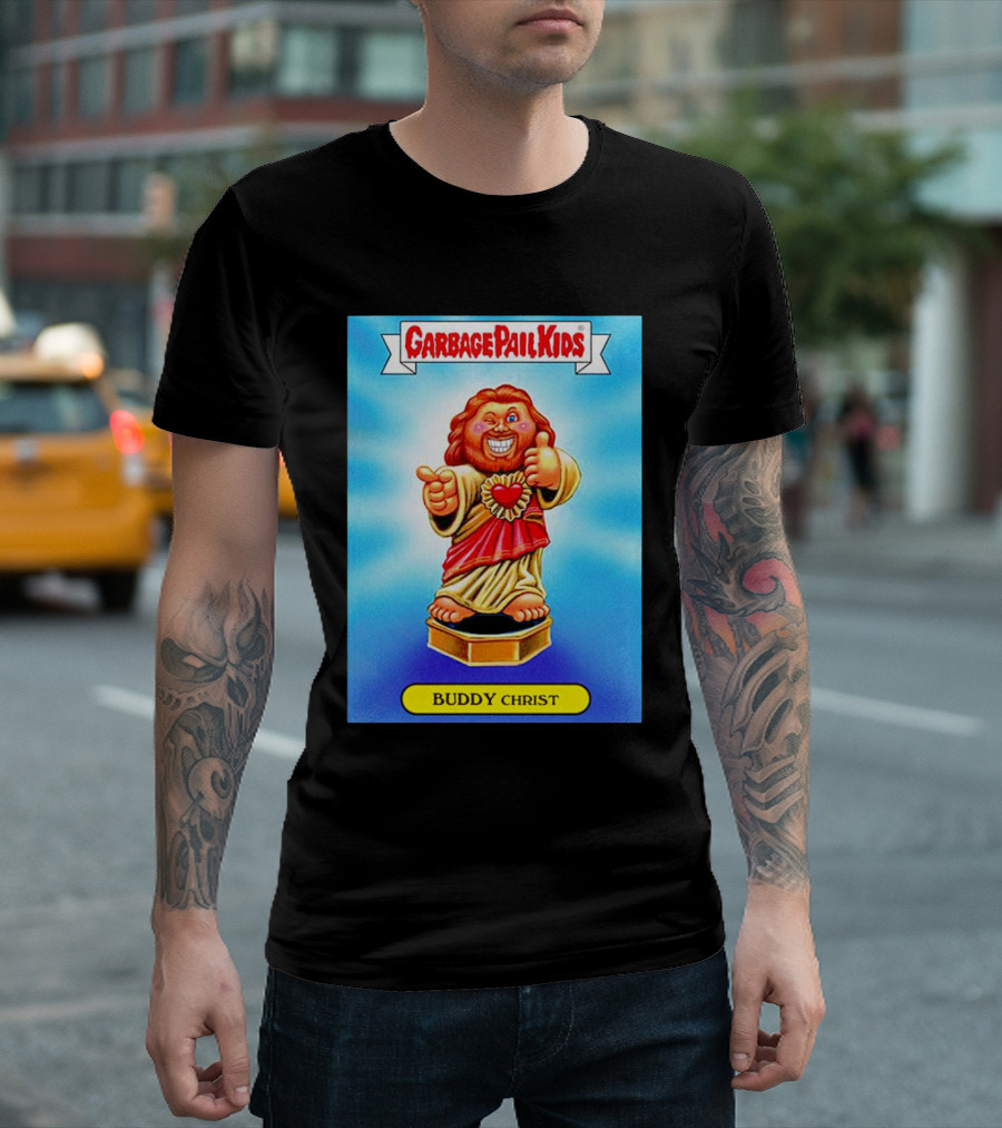 Garbage Pail Kids Buddy Christ Caricature T-Shirt