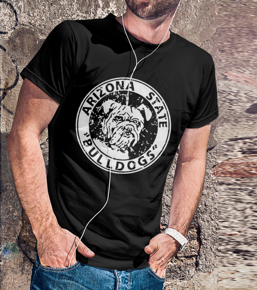 Arizona State Bulldogs Vintage Logo Circular Emblem T-Shirt