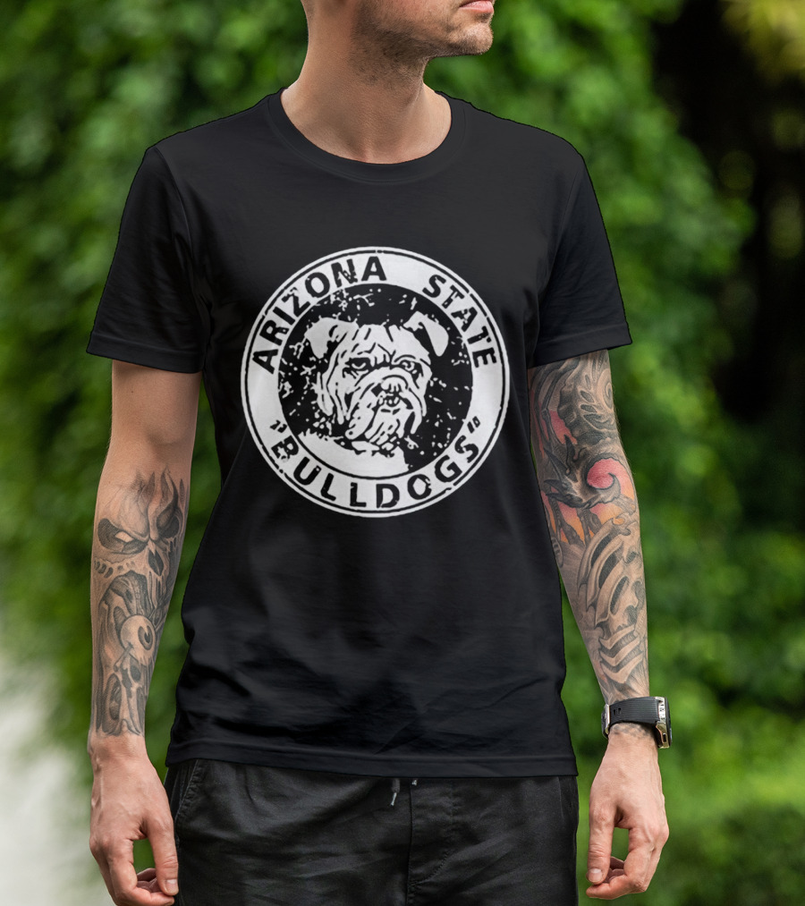 Arizona State Bulldogs Vintage Logo Circular Emblem T-Shirt