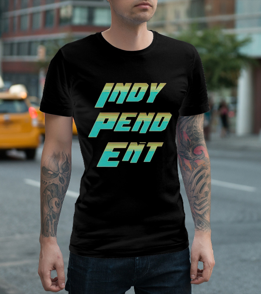 Indy Pend Ent Retro-style Text T-Shirt