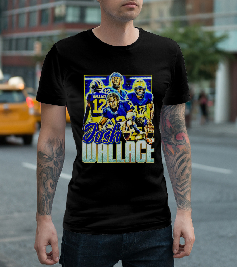 Josh Wallace Michigan Wolverines Football Player Number 12 T-Shirt