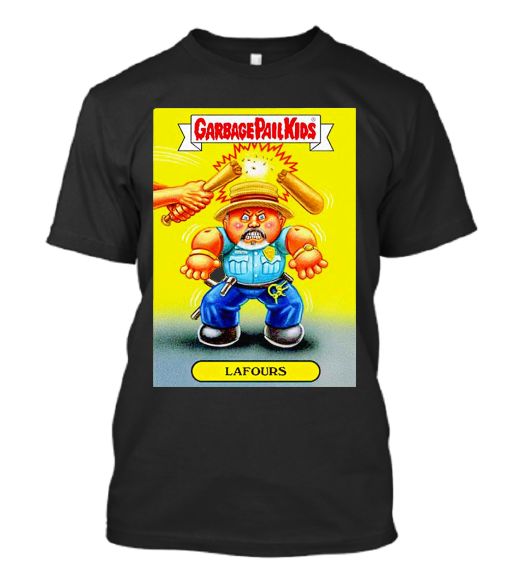 Garbage Pail Kids LaFours Yellow Background Funny Card T-Shirt