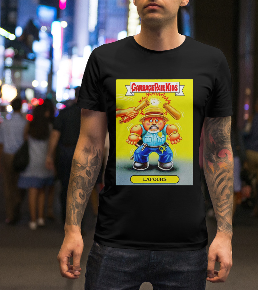 Garbage Pail Kids LaFours Yellow Background Funny Card T-Shirt
