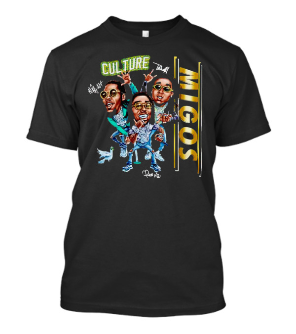 CULTURE Migos Offset Takeoff Quavo Caricature T-Shirt