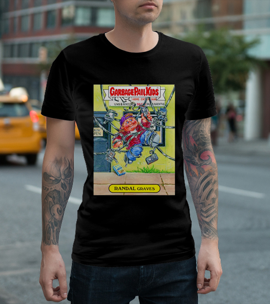 Randal Graves Garbage Pail Kids Home Entertainment VHS and Nintendo Rental T-Shirt