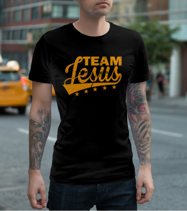 Team Jesus Vintage Style Retro Stars T-Shirt