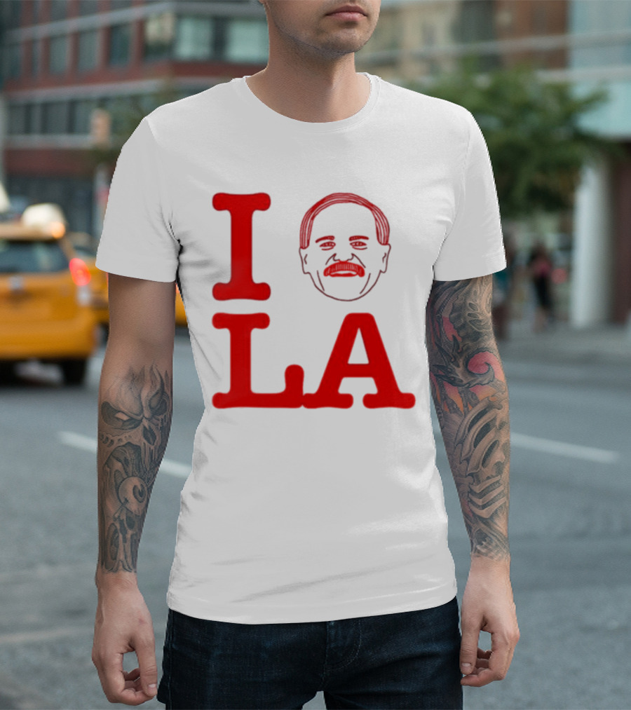 I Love John Kruk and LA with Mustache T-Shirt