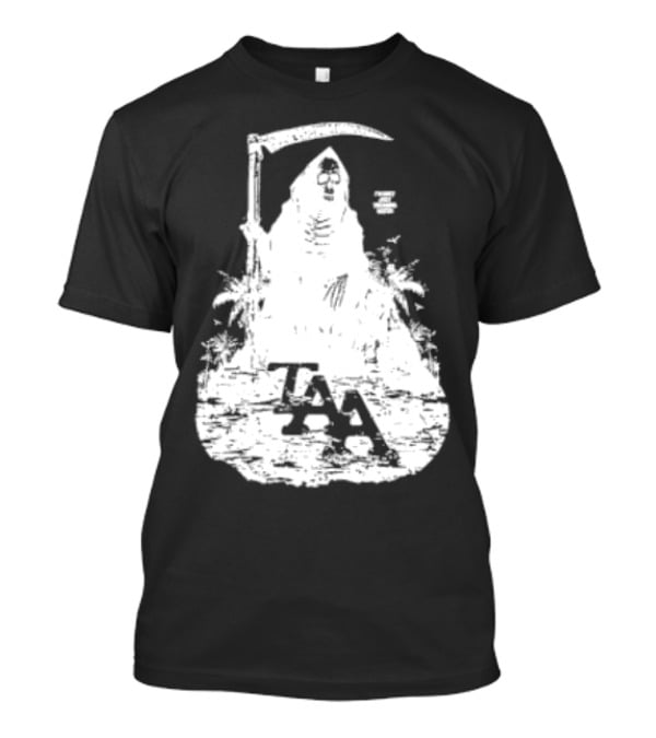 Treading Water TAA Grim Reaper With Scythe And Palm Trees T-Shirt