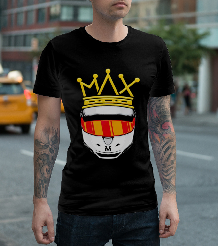 Max Helmet King Racing Congrats Iconic Crown Victory T-Shirt