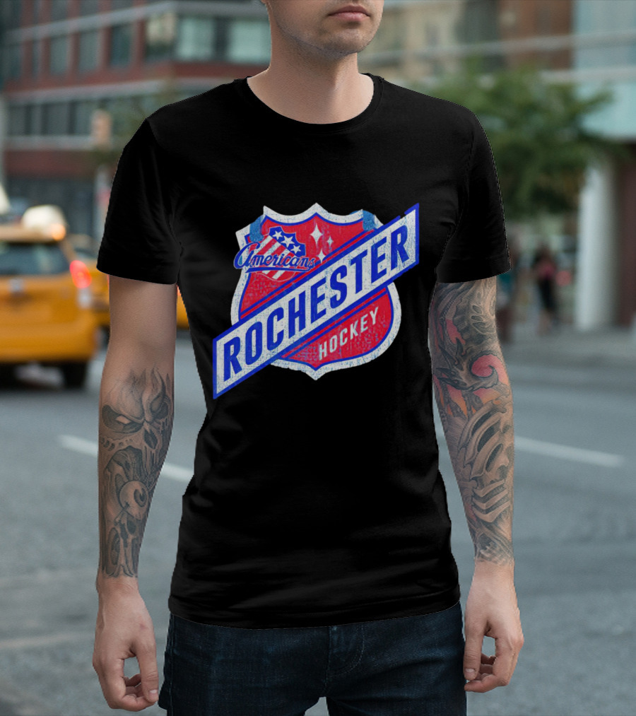 Rochester Americans Hockey Shield Badge T-Shirt