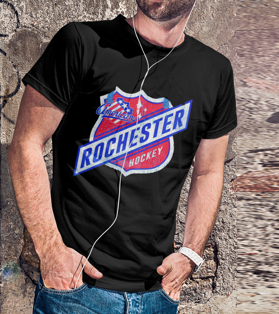 Rochester Americans Hockey Shield Badge T-Shirt