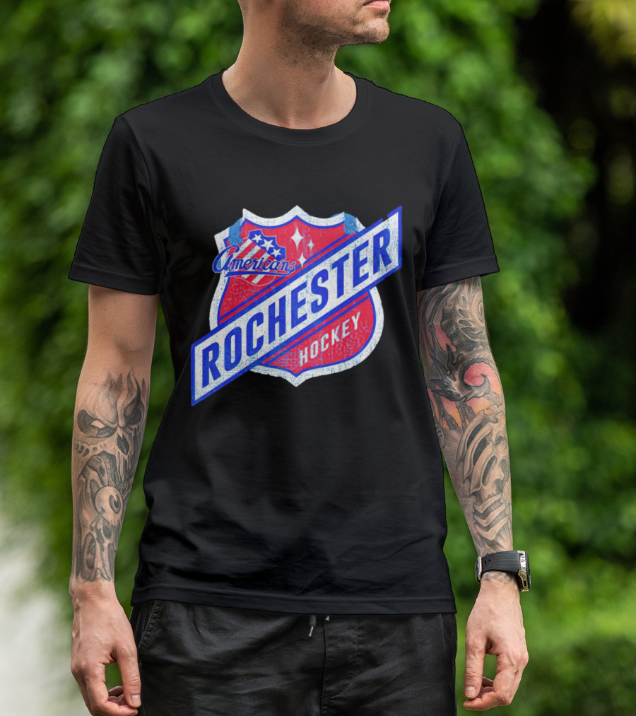 Rochester Americans Hockey Shield Badge T-Shirt