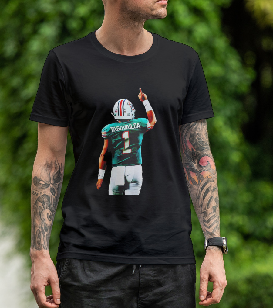 Tua Tagovailoa Miami Dolphins Number 1 Football Player T-Shirt