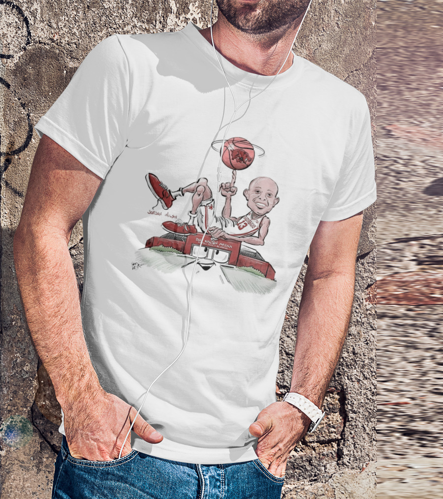 Arkansas Vs. Ole Miss Jordan Walsh Bud Walton Arena Basketball Caricature T-Shirt