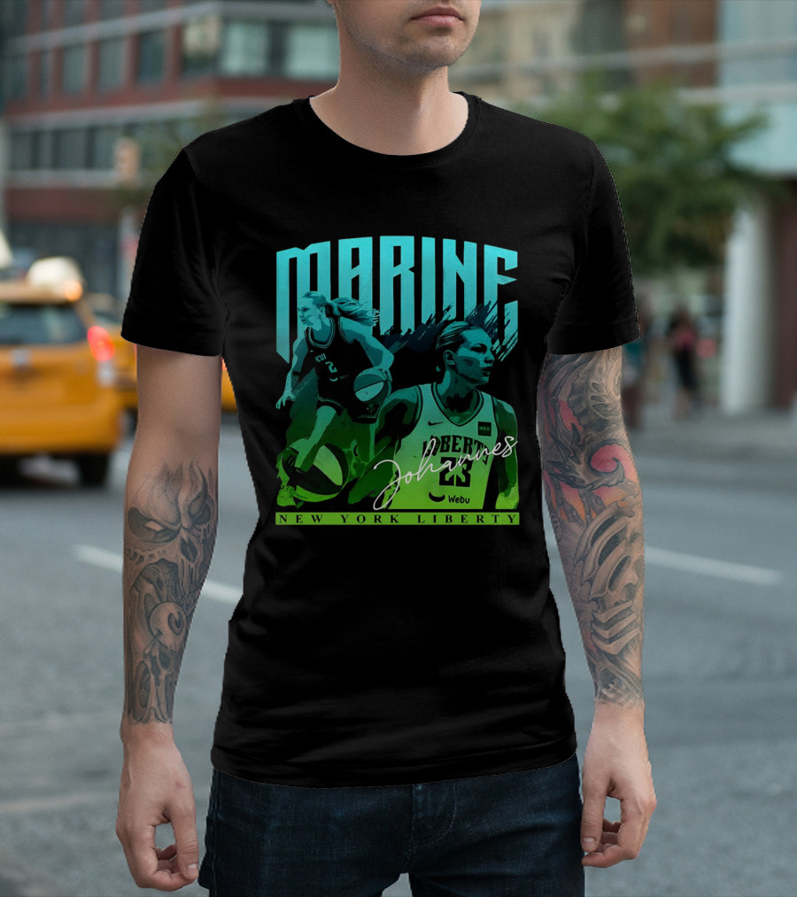 Marine Johannes New York Liberty Signature Jersey Number 23 Webu Basketball T-Shirt
