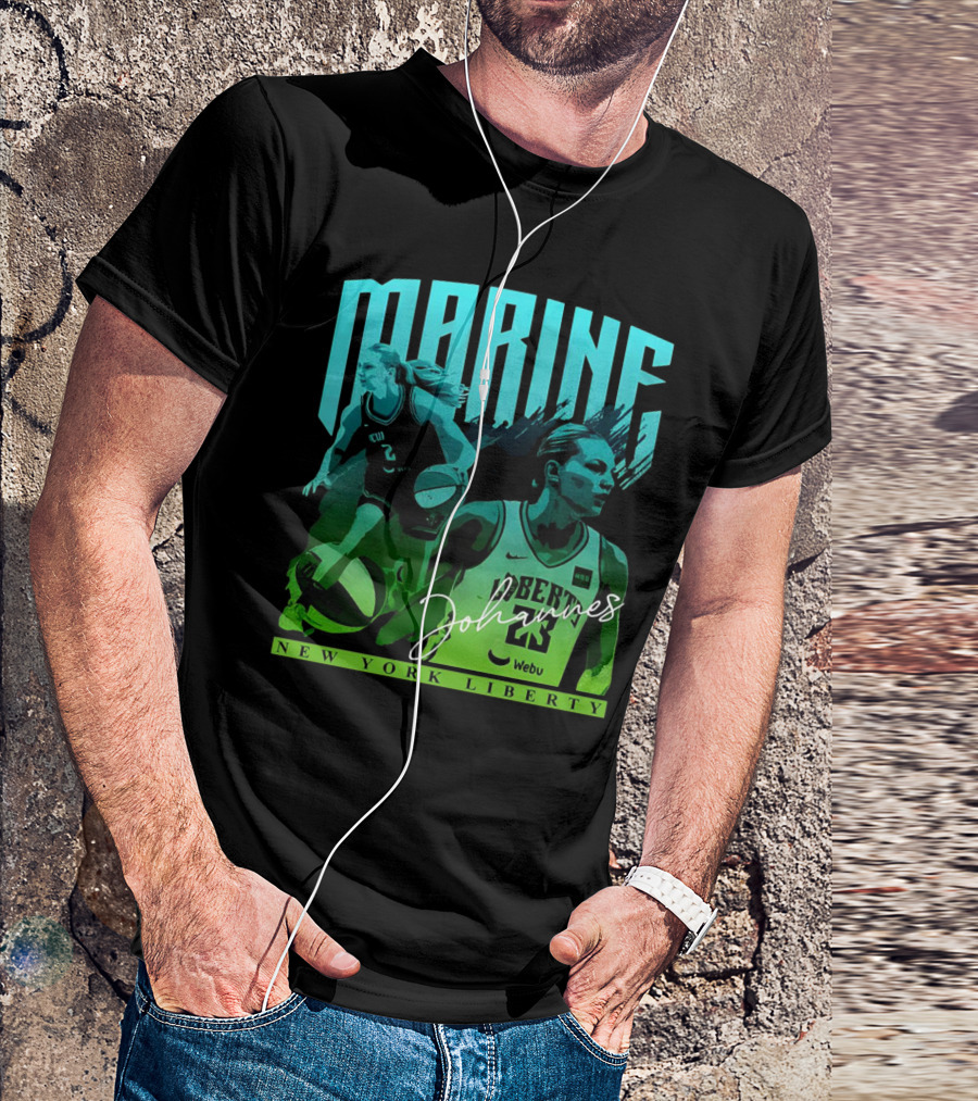 Marine Johannes New York Liberty Signature Jersey Number 23 Webu Basketball T-Shirt