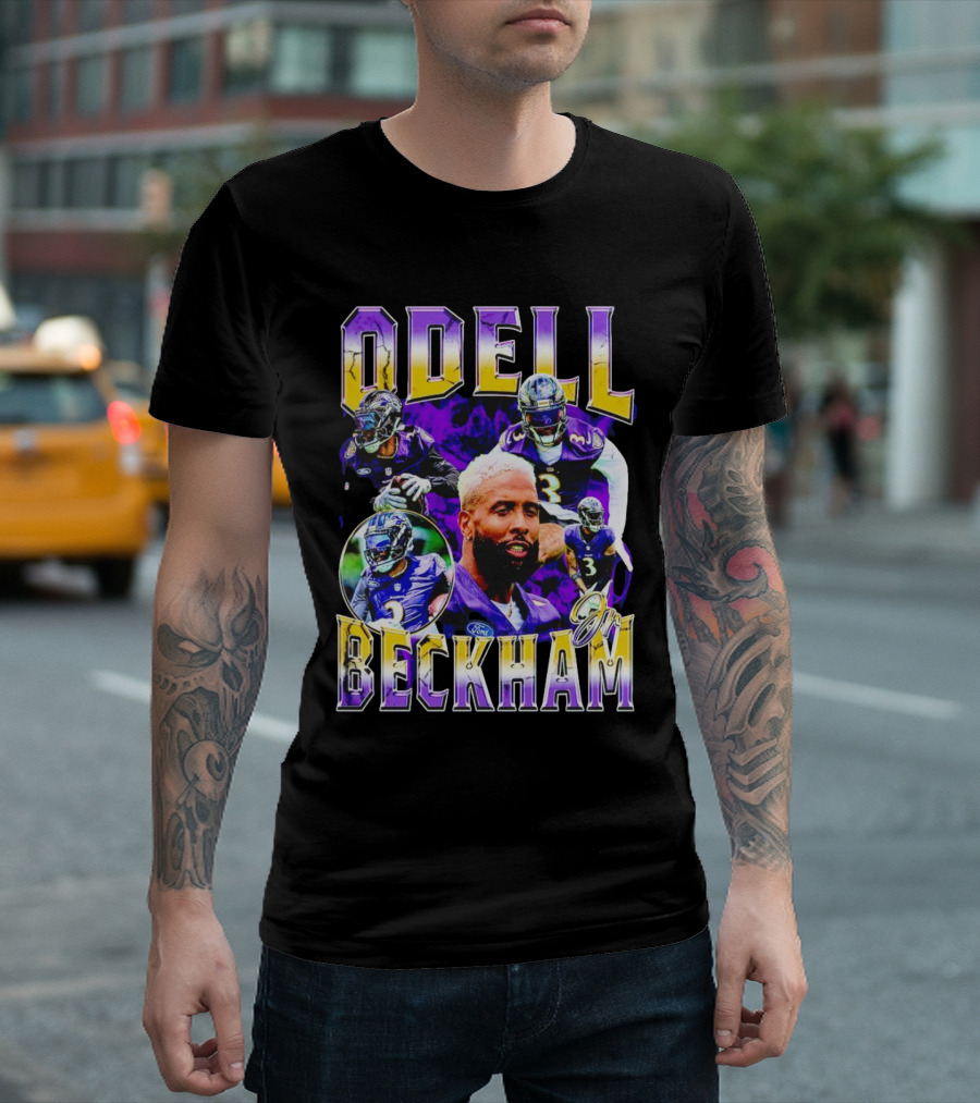Odell Beckham Jr Baltimore Ravens Football Player Highlights T-Shirt