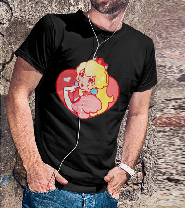 Jivke Princess Peach Heart T-Shirt