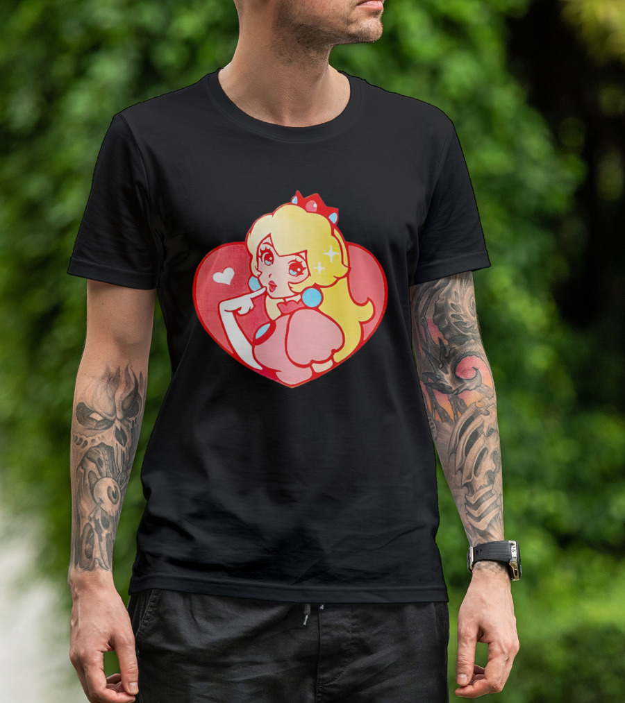 Jivke Princess Peach Heart T-Shirt