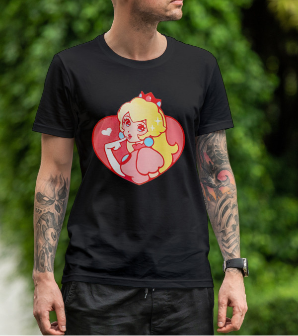 Jivke Princess Peach Heart T-Shirt