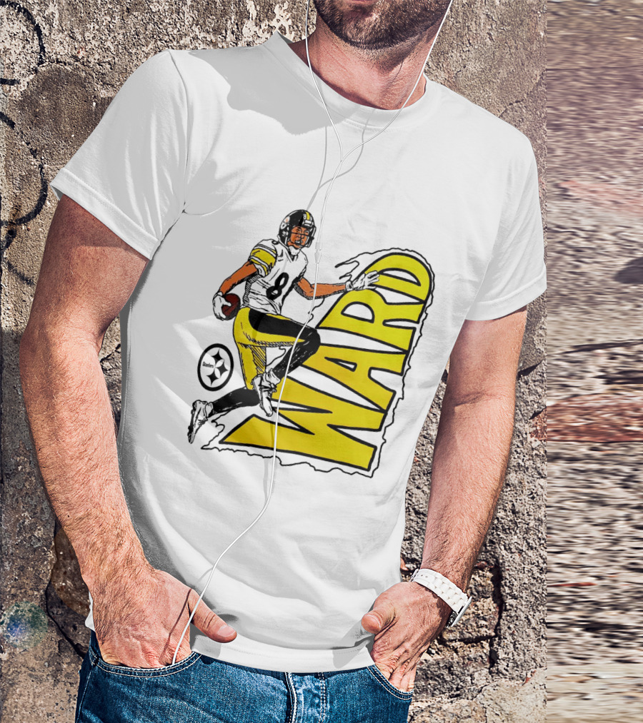 Hines Ward Pittsburgh Steelers Ward 86 Caricature Player NFL Football T-Shirt