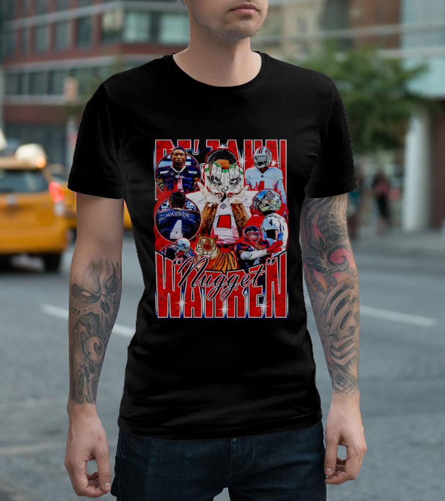 De’Jahn Nugget Warren Jackson State Tigers Football Player Collage T-Shirt