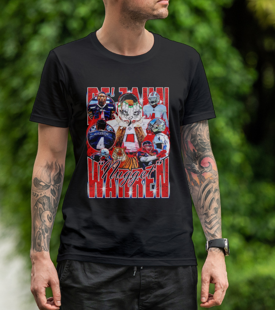 De’Jahn Nugget Warren Jackson State Tigers Football Player Collage T-Shirt