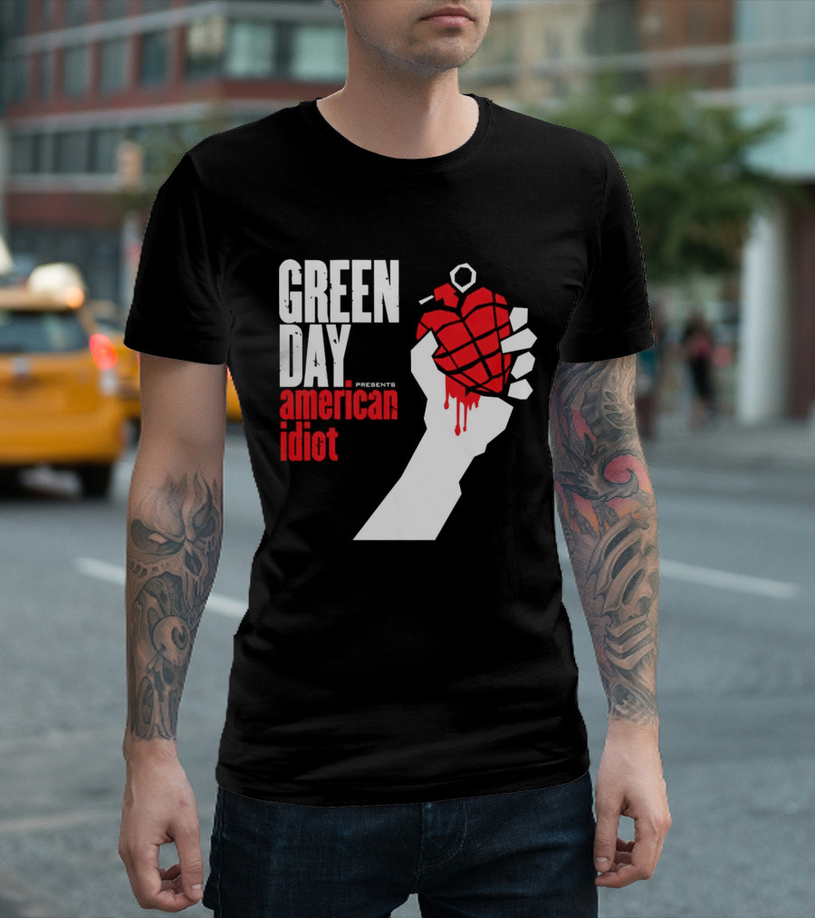 Green Day Presents American Idiot Heart Hand Grenade T-Shirt