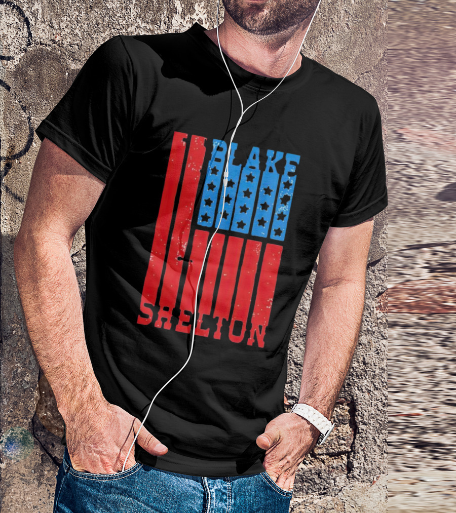 Blake Shelton American Flag Stars And Stripes USA T-Shirt