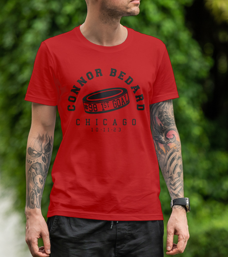 Connor Bedard #98 1st Goal Chicago 10-11-23 T-Shirt