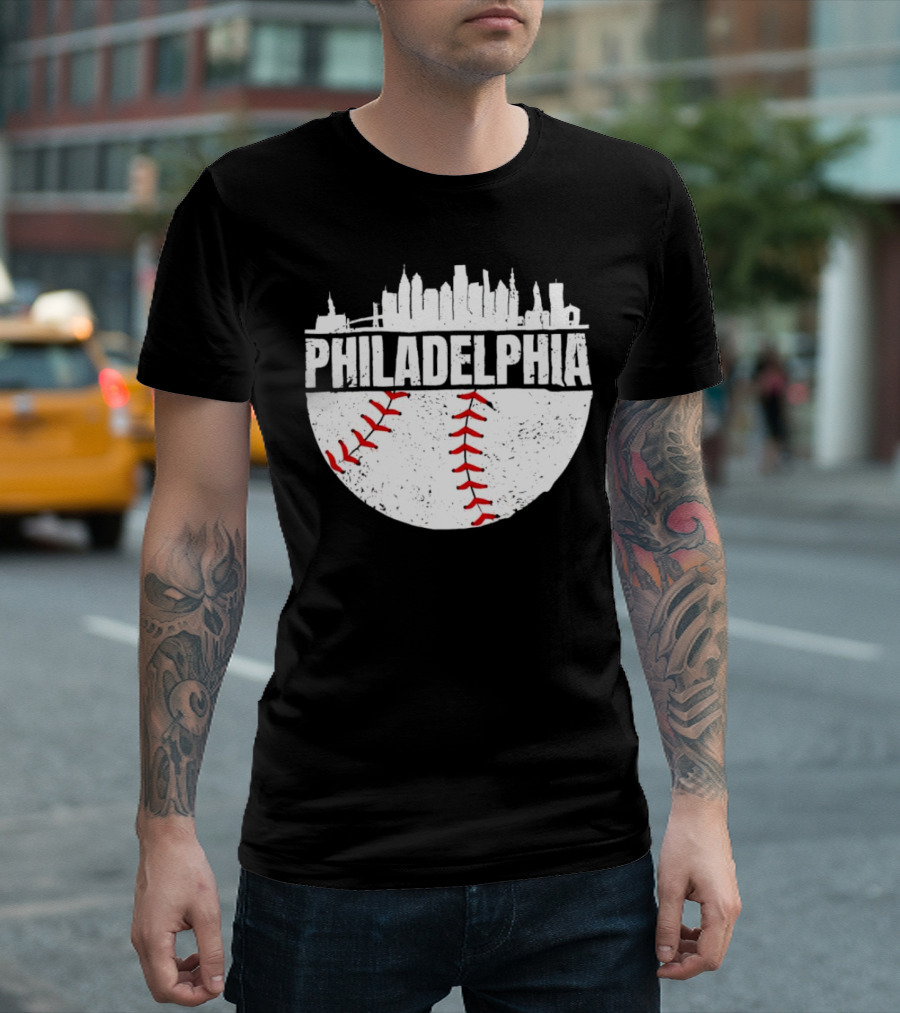 Philadelphia Skyline Baseball Urban T-Shirt