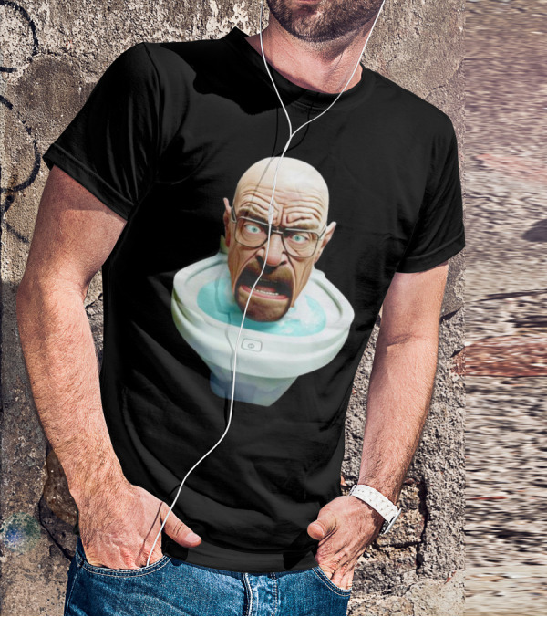 Walter White Toilet Skibidi Meme Face T-Shirt