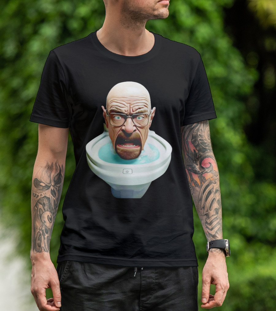 Walter White Toilet Skibidi Meme Face T-Shirt